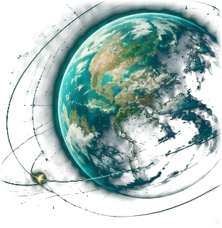 蓝绿星球的海洋、陆地和云层